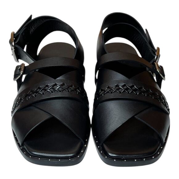 Freda Salvador Shoes - Freda Salvador Black Leather Sandals